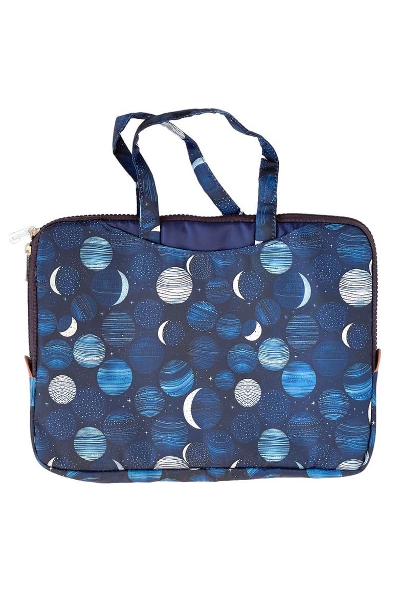 Poche Insulated Lunch Bag Sleeve Slim, Lightweight, and Portable with Handles & Pockets for Bento Boxes and Snacks, Main, color, Lunar Phases