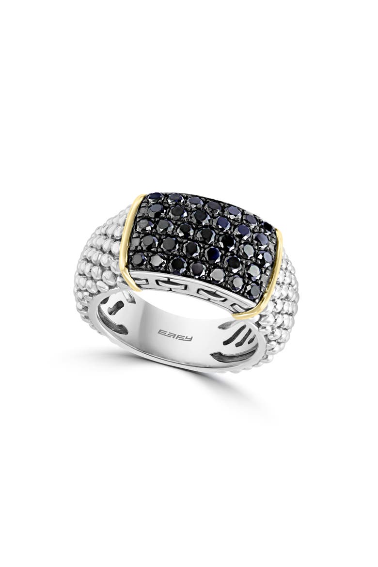 Pavé Black Diamond Ring, Main, color, BLACK
