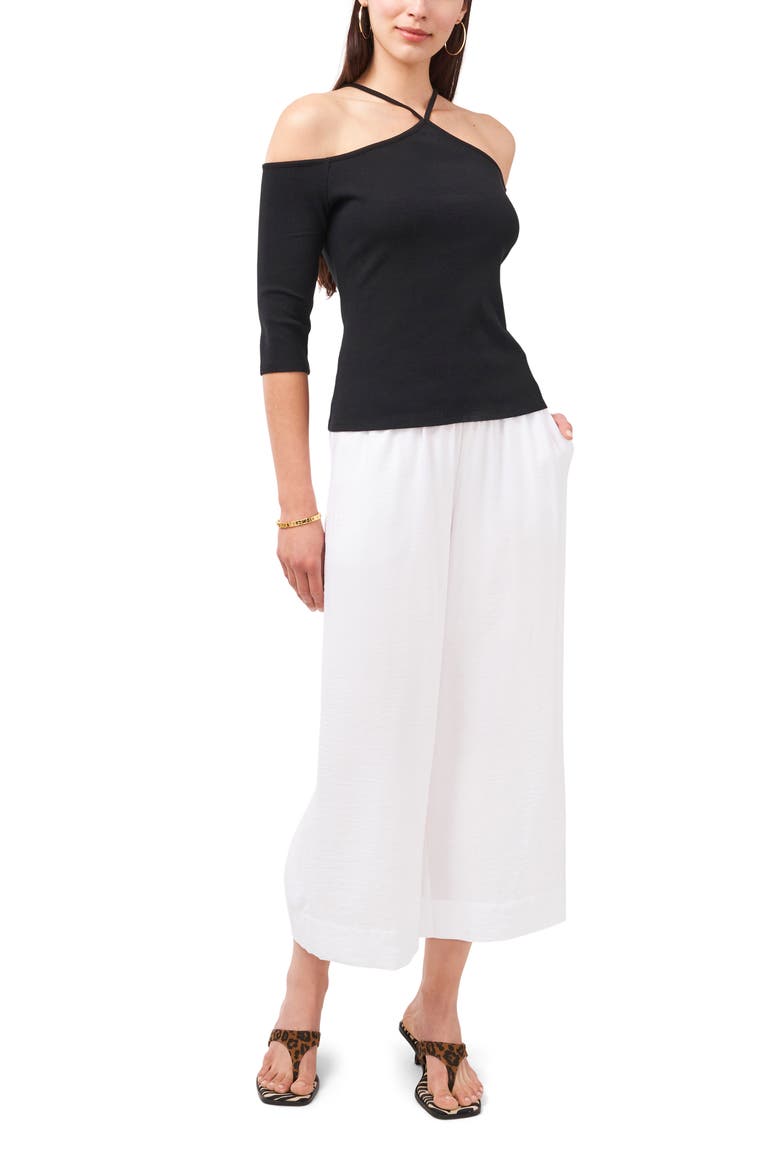 Rumple Satin Crop Wide Leg Pants, Alternate, color, ULTRA WHITE