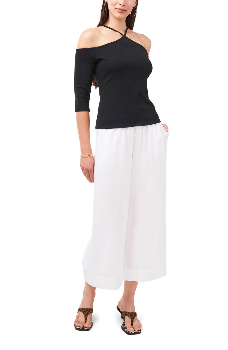 Vince Camuto Rumple Satin Crop Wide Leg Pants, Alternate, color, 