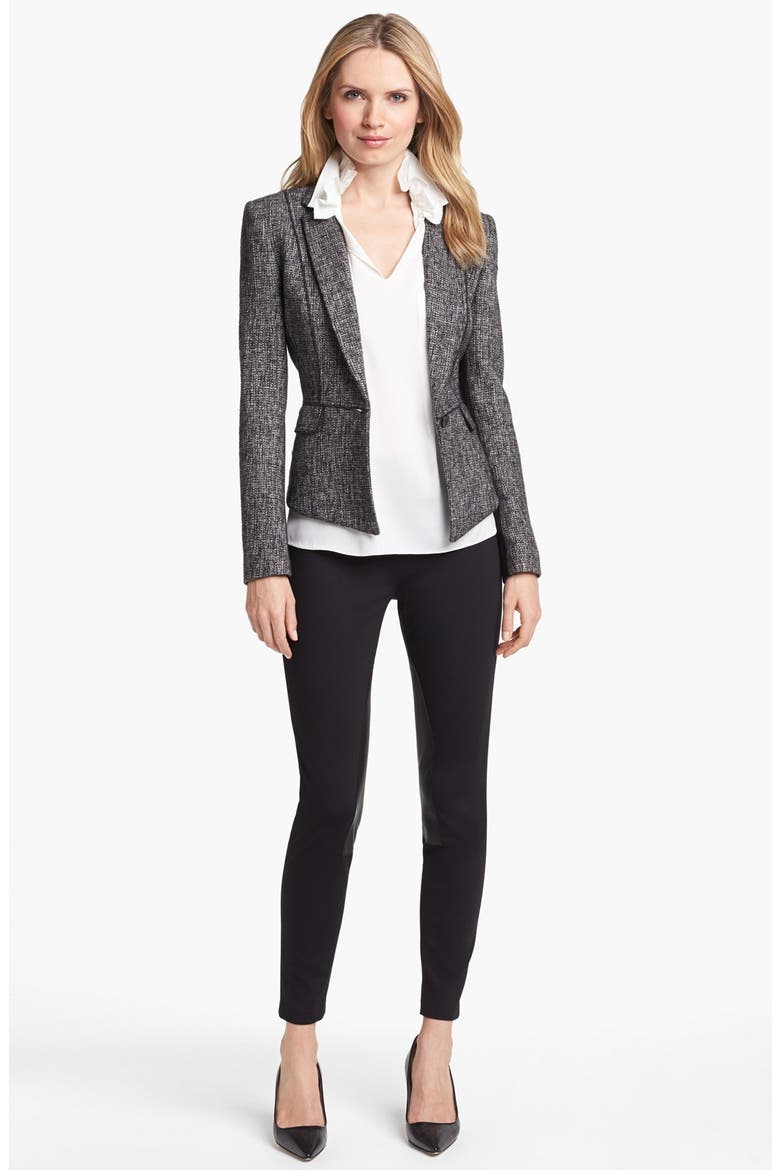 'Minka' Metallic Tweed Jacket, Alternate, color, BLACK MULTI