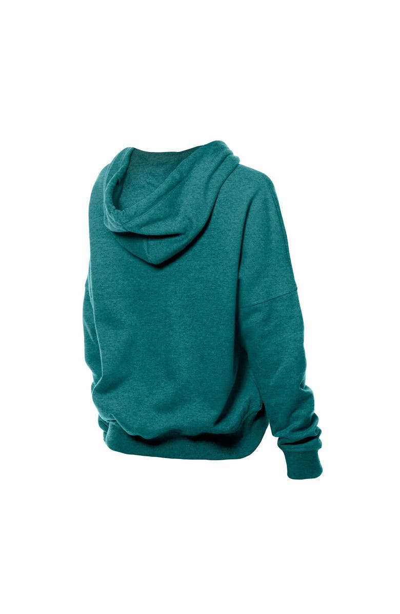 New Era Women's New Era Aqua Miami Dolphins Throwback Boxy Hoodie Sweatshirt, Alternate, color, Aqua