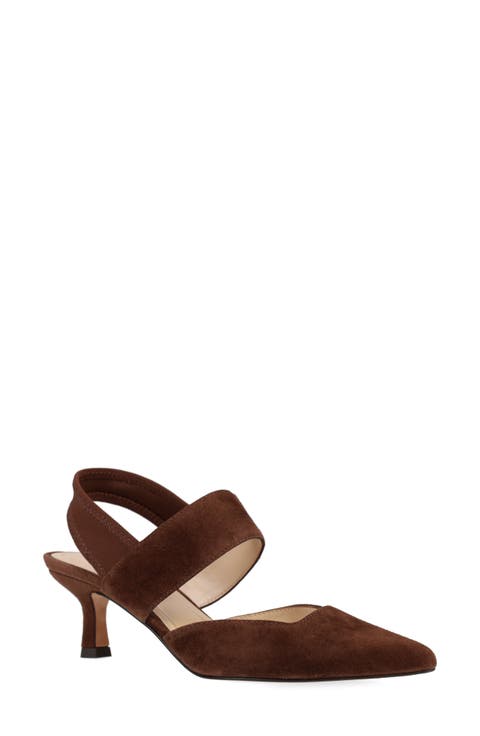 Kiam Slingback Pointed Toe Kitten Heel Pump (Women)