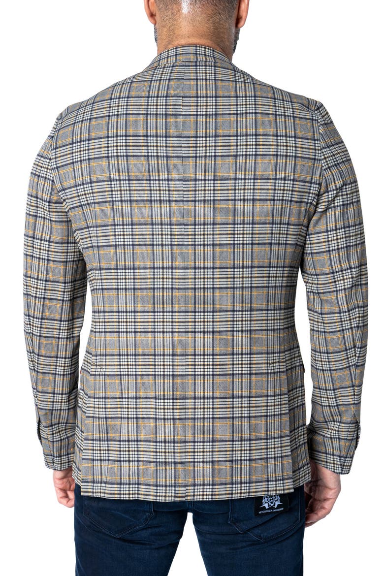 Descartes Unconstructed Plaid Coted Ivoire Yellow Blazer, Alternate, color, YELLOW