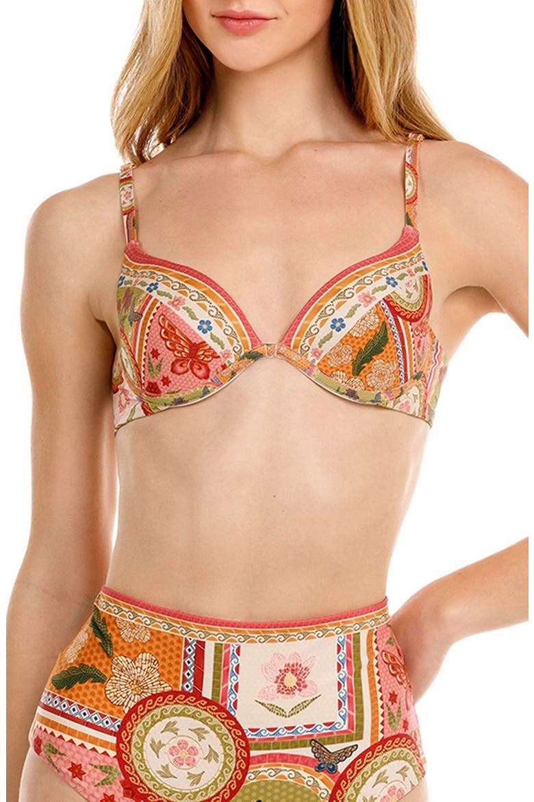 Candelaria Fiore Underwire Bikini Top, Main, color, RED