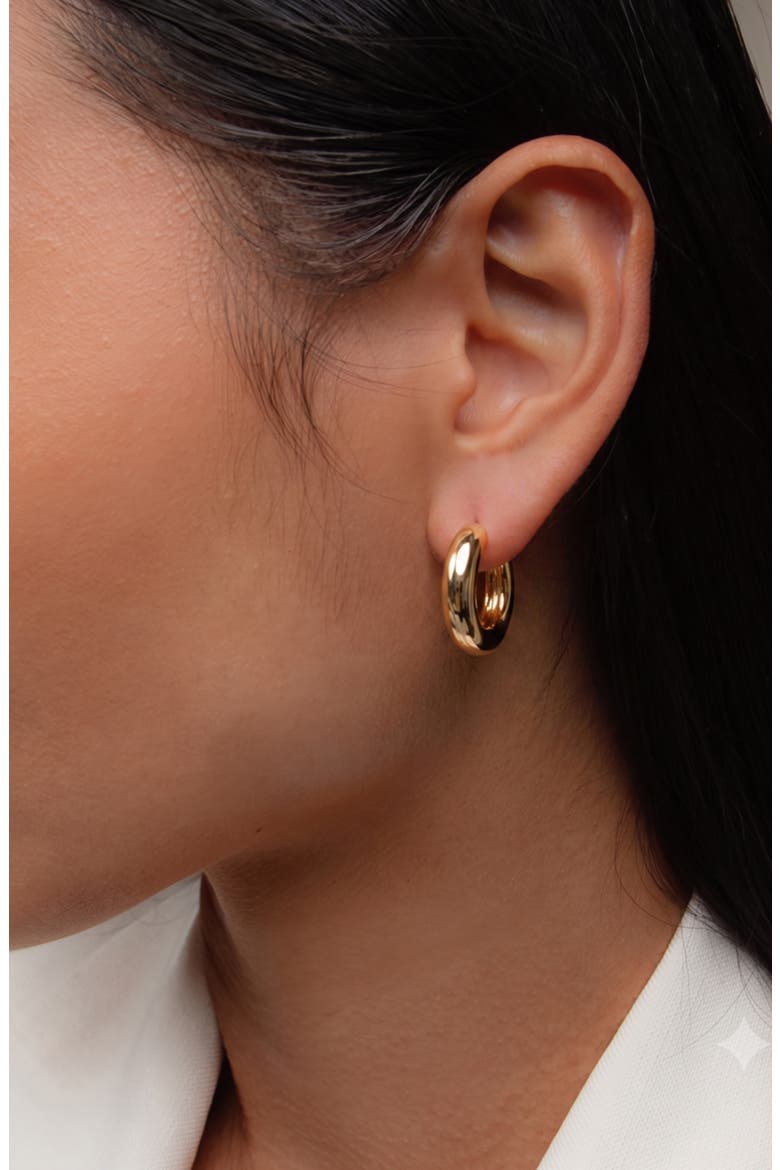 Sirso Midi Hoop Earrings In Gold, Alternate, color, Gold