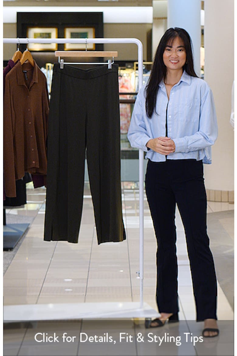 Side Slit Wide Leg Ankle Pants video