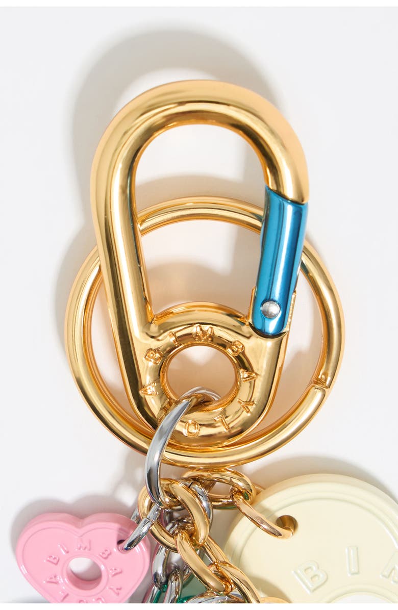 Bimba y Lola Crystal hearts key ring, Alternate, color, Ivory