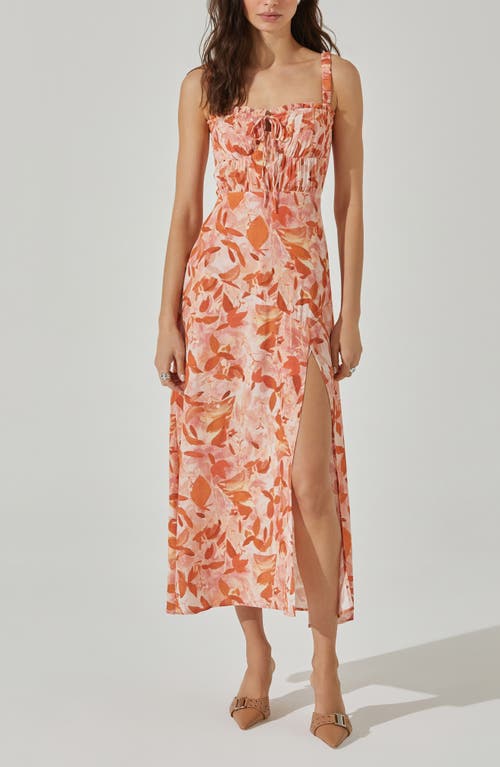 Astr The Label Elsie Floral Sundress In Coral Peach Floral