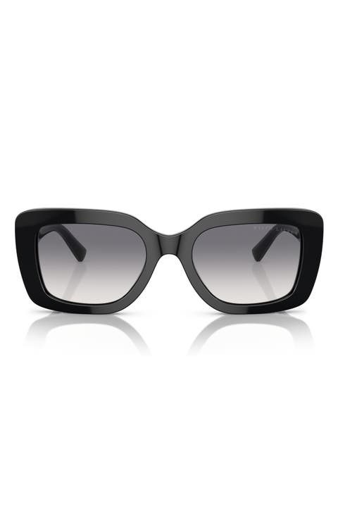 55mm Nikki Gradient Rectangle Sunglasses