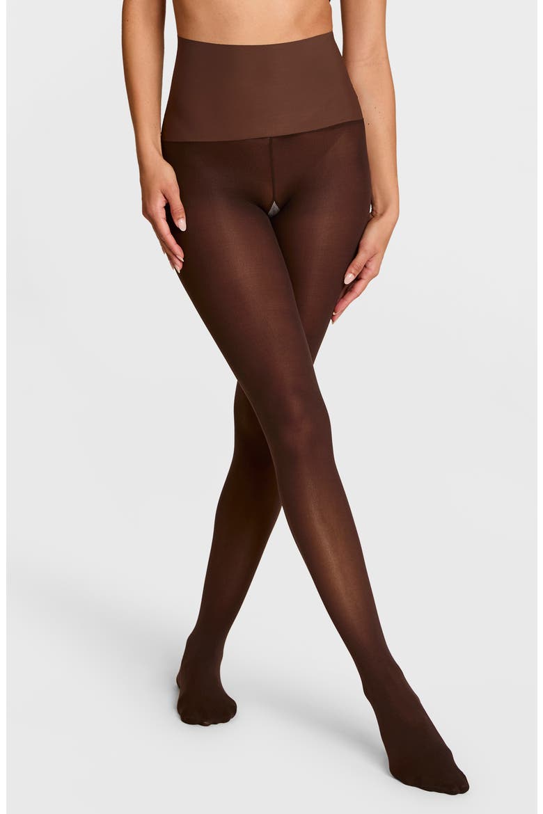 Semi Opaque 35 Denier Tights, Alternate, color, ESPRESSO