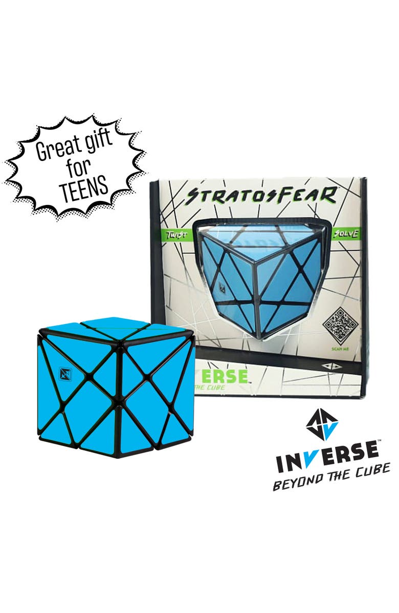 Inverse Stratosfear Twist & Solve Monochromatic Handheld Puzzle, Ages 8+, Alternate, color, Blue