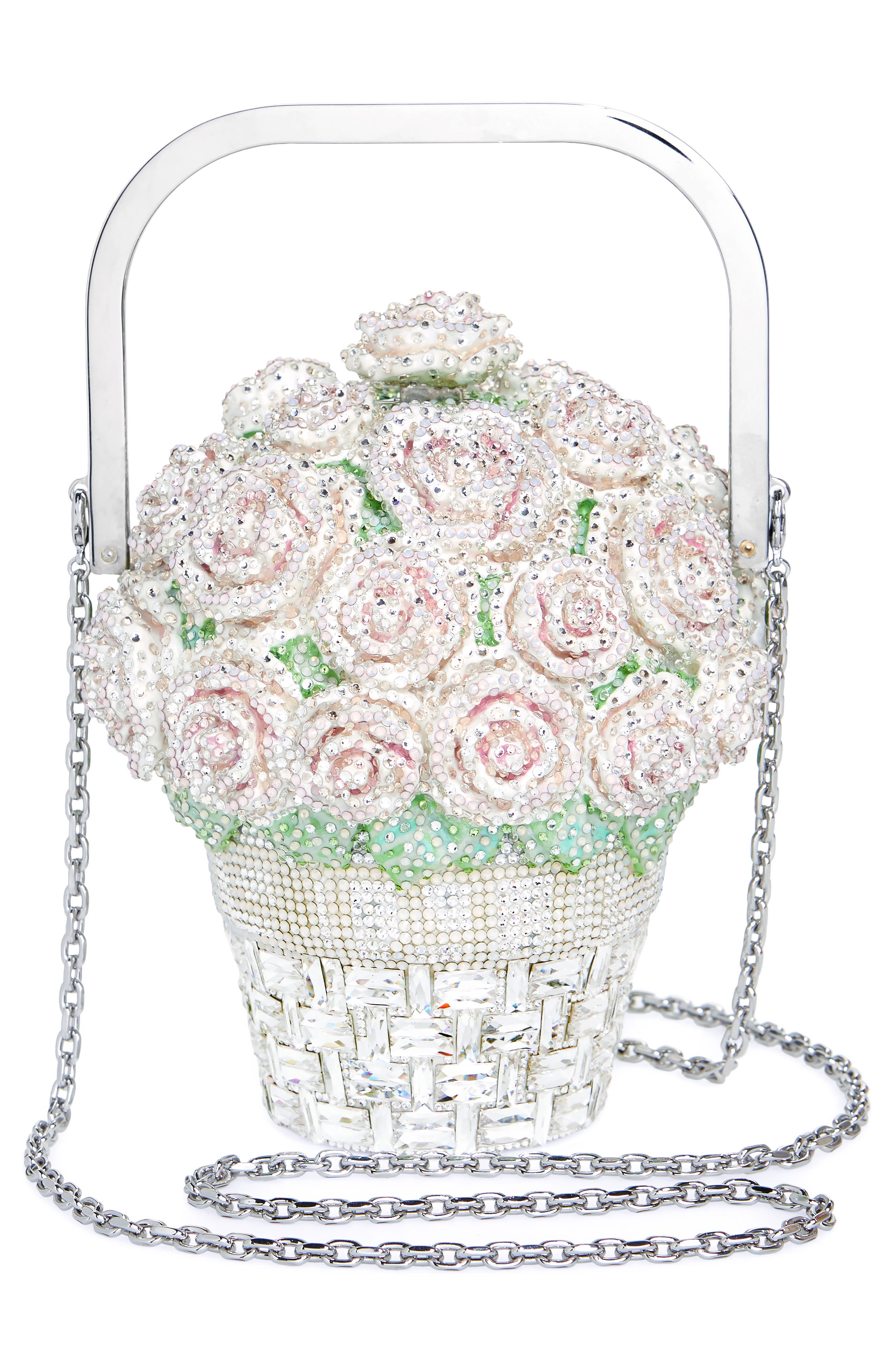 JUDITH LEIBER COUTURE Basket of Roses Crystal Embellished Clutch, Alternate, color, 