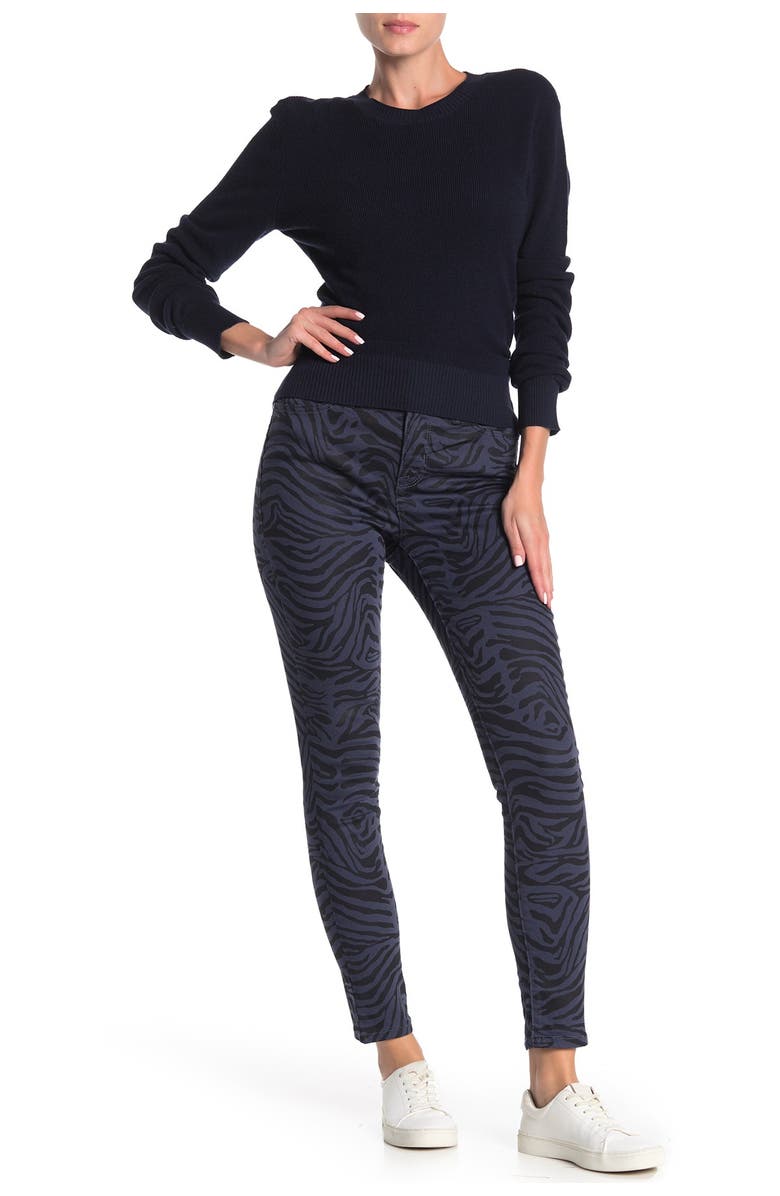 Seven7 High Rise Leopard Print Skinny Jeans, Alternate, color,