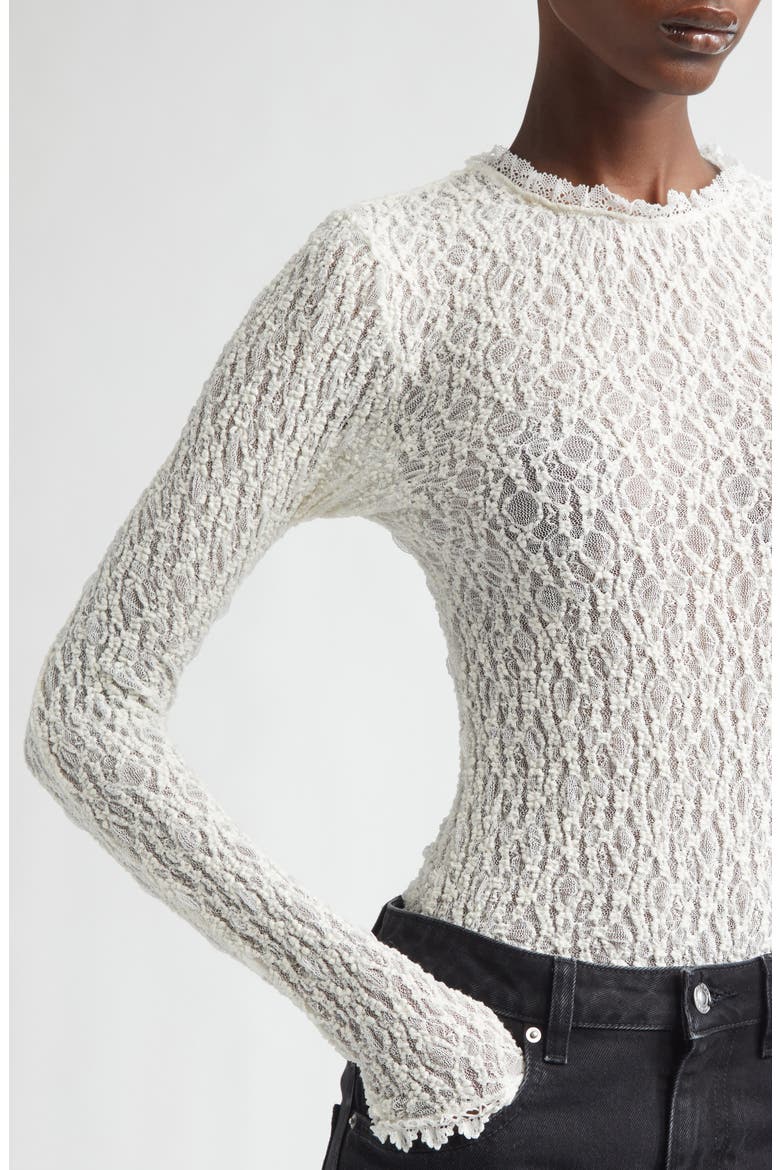 Brany Stretch Lace Top, Alternate, color, WHITE
