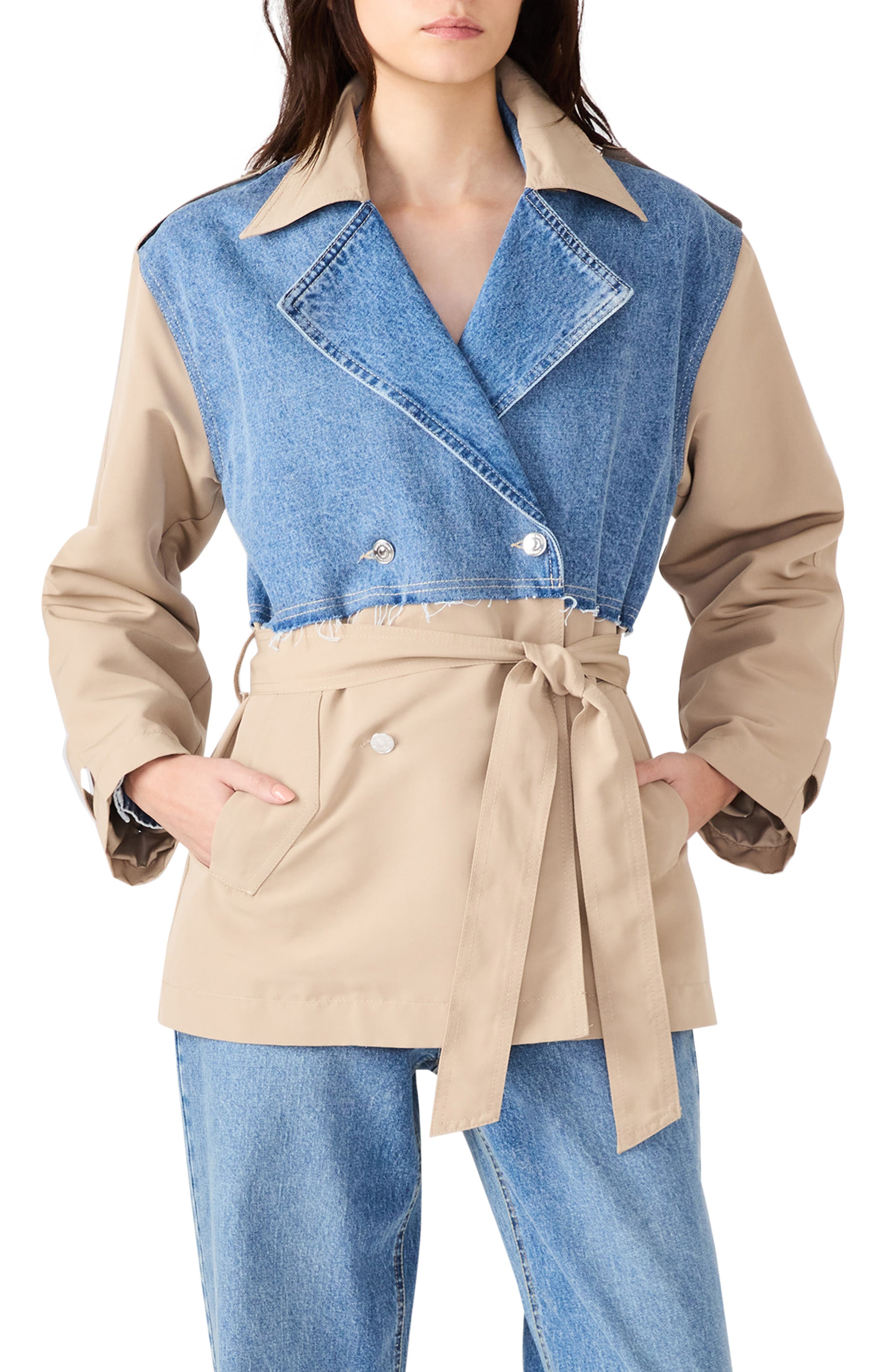 Shyla Denim Trim Double Breasted Jacket