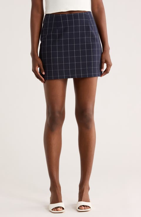 Windowpane Skirt