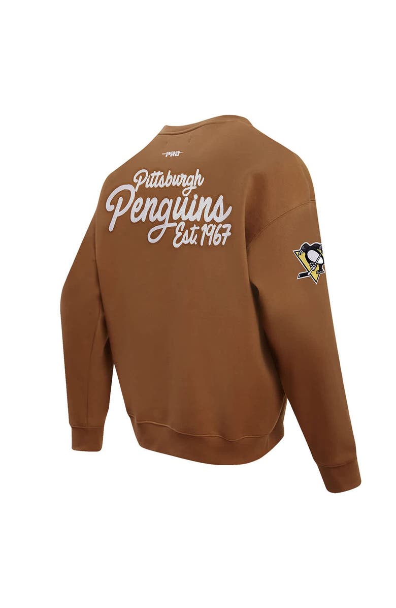 PRO STANDARD Men's Pro Standard Brown Pittsburgh Penguins Paint the City Pullover Sweatshirt, Alternate, color, Brown