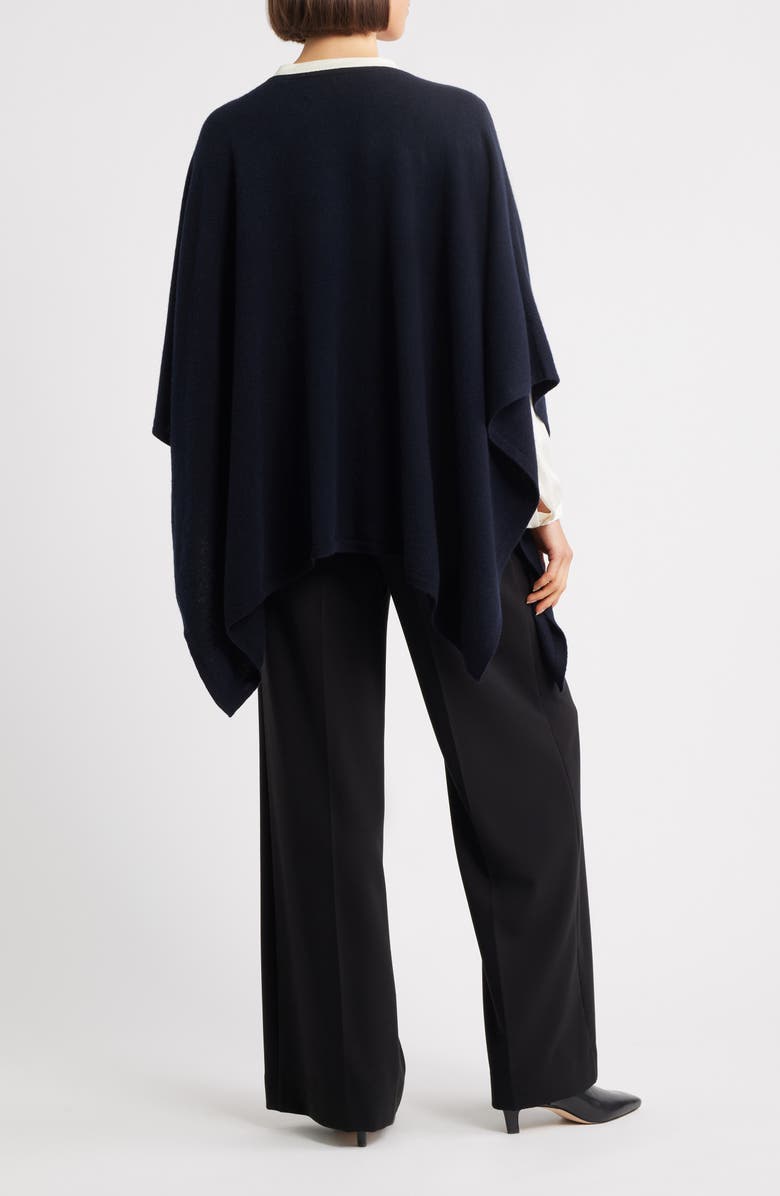 Vince Boat Neck Silk & Cashmere Poncho, Alternate, color,