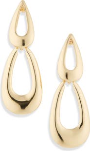 Cara Double Loop Drop Earrings