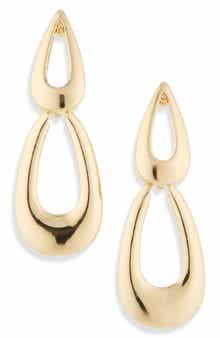 Cara Double Loop Drop Earrings