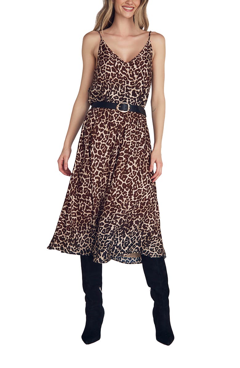 Bella Dahl Gathered Midi Skirt, Alternate, color, Ombre Leopard Print