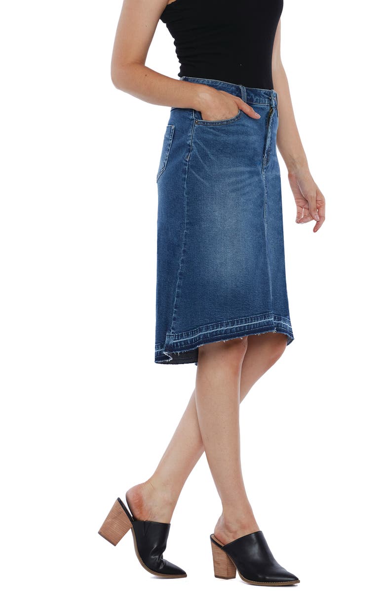 Wash Lab Denim High-Low Denim Skirt, Alternate, color, 