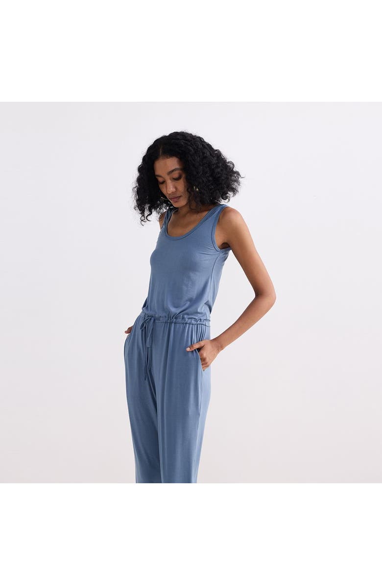 Reistor Relaxed Drawstring Jumpsuit in Blue, Alternate, color, Solid