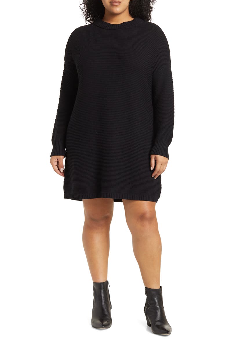 Melrose and Market Mock Neck Mini Sweater Dress, Main, color,