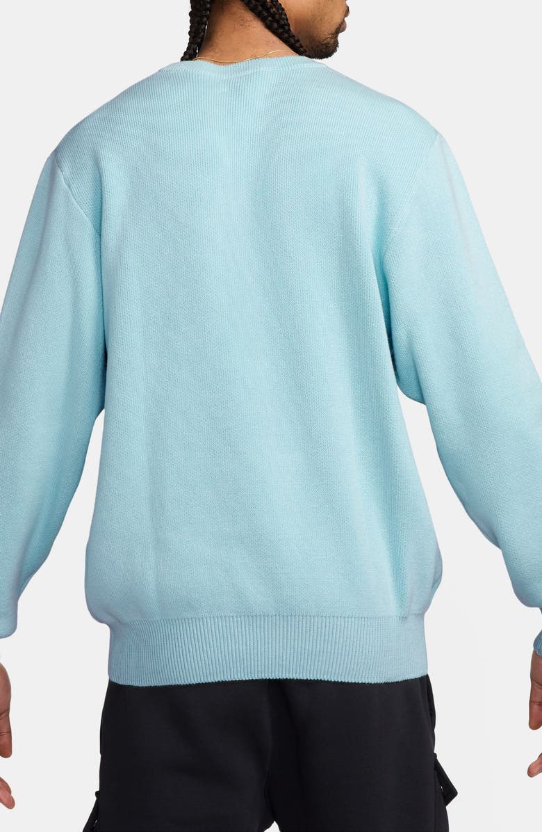 Nike Sportswear Club Oversize Crewneck Sweater, Alternate, color, Glacier Blue/ White