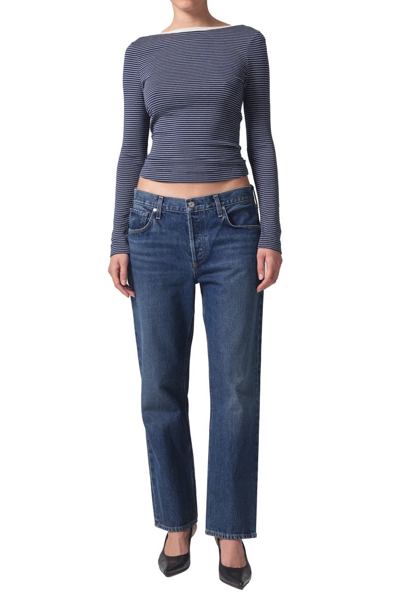 Citizens of Humanity Carys Newport Stripe Scoop Back Top, Alternate, color, 