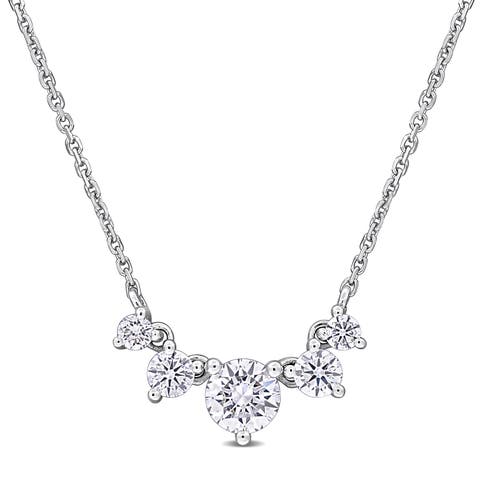 Lab-Grown Diamond 5-Stone Necklace 14k
