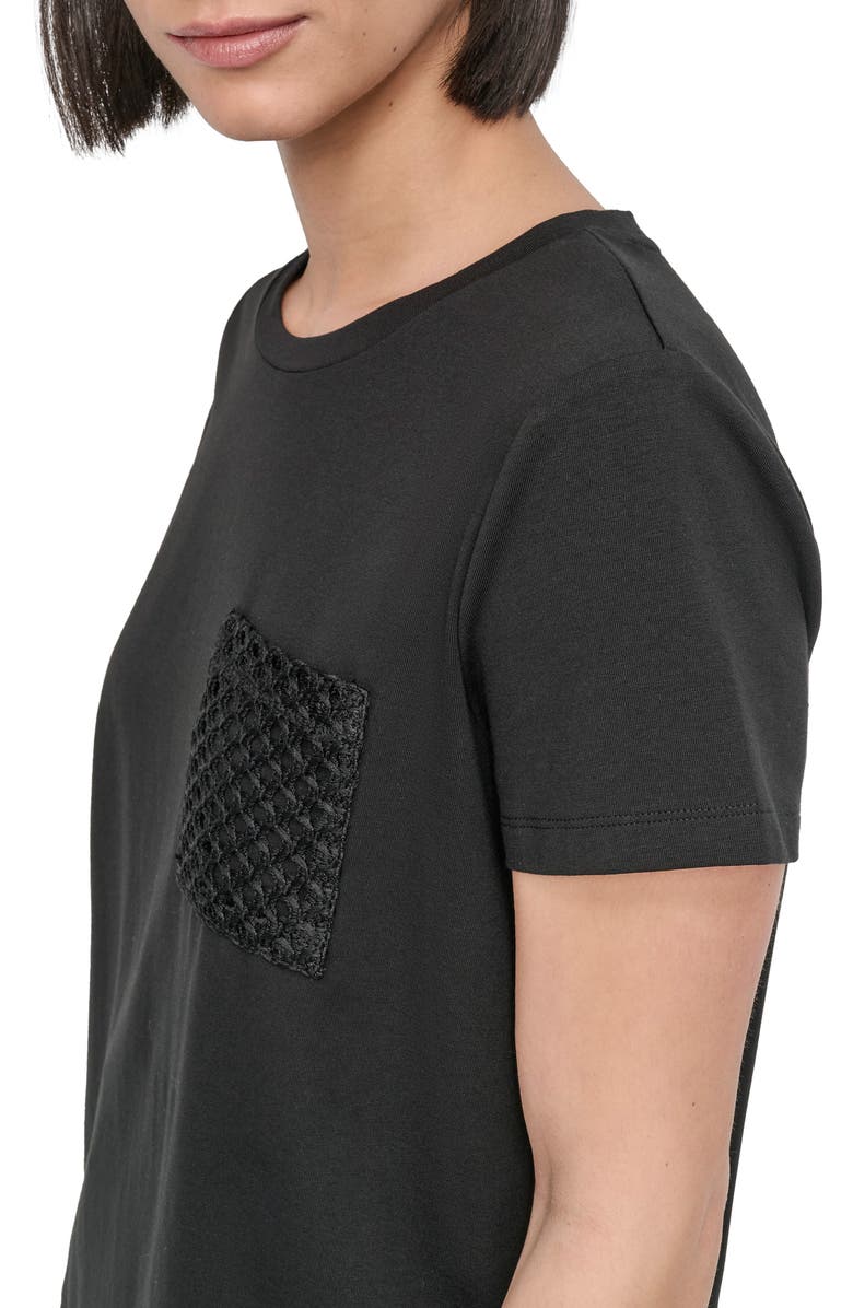 DKNY Crochet Pocket T-Shirt, Alternate, color, 