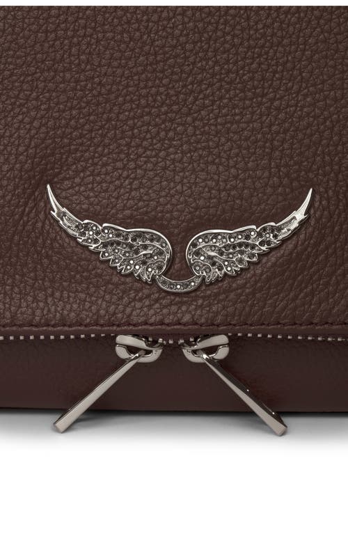 Zadig & Voltaire Rock Grained Leather Crossbody Bag In Red