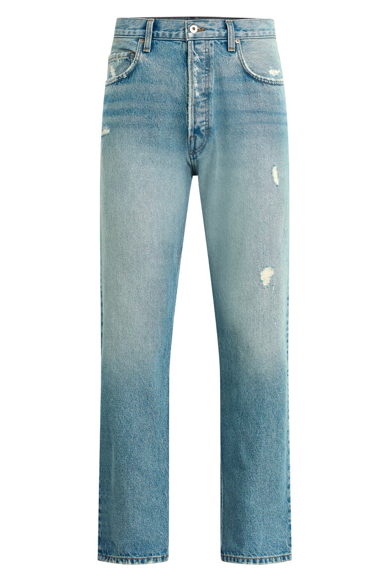 The Relaxed Distressed Straight Leg Jeans, Alternate, color, MANSFIELD