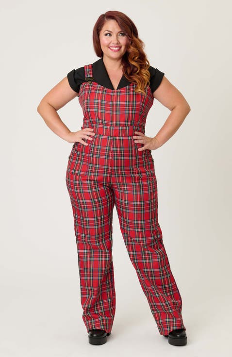 Plus Size Wide Leg Overalls