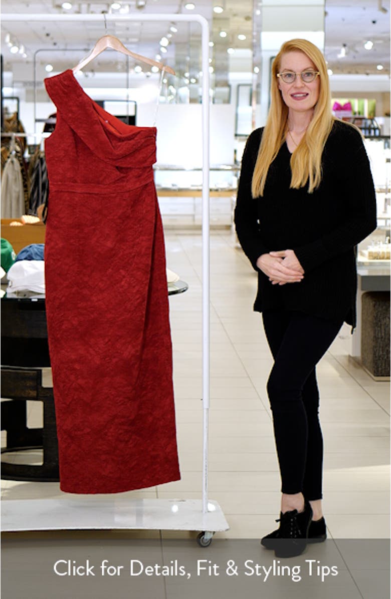 Briella One-Shoulder Column Gown, sales video thumbnail