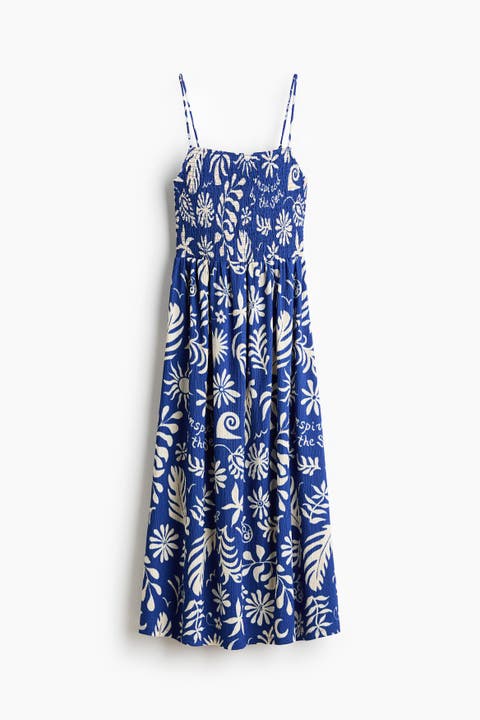 Smocked Strappy Dress