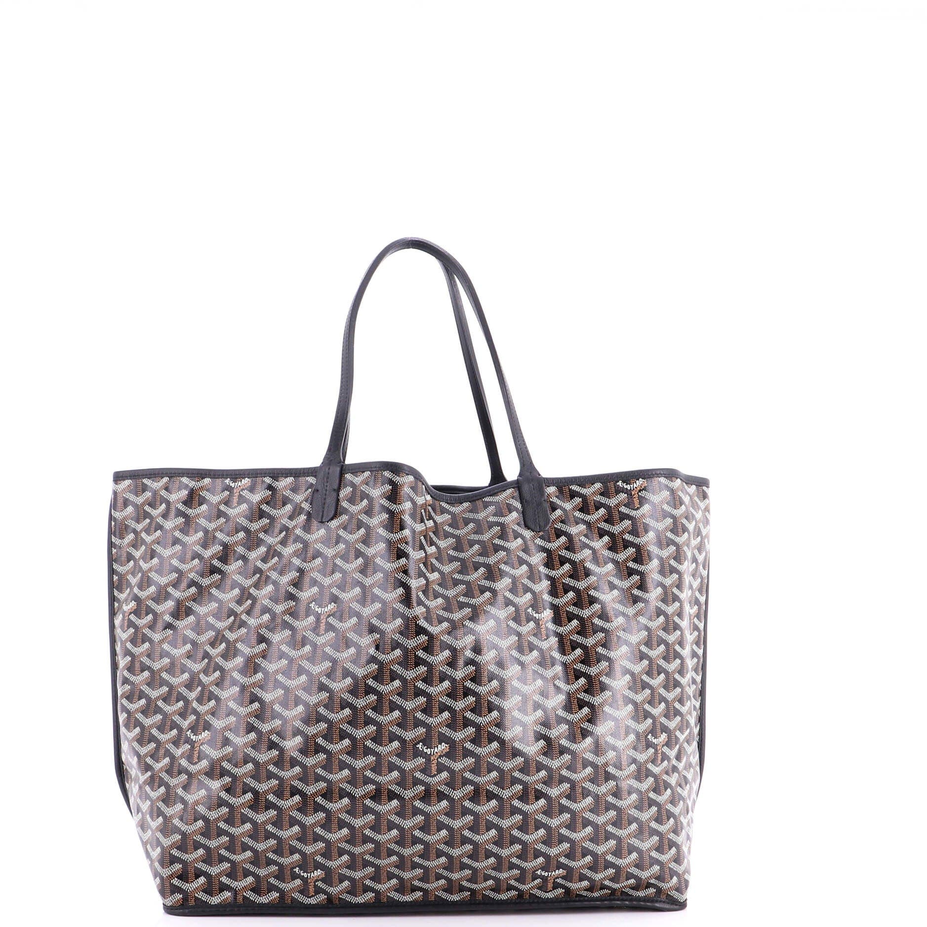 Pre-Owned Goyard Anjou Reversible Tote Coated Canvas PM, Alternate, color, Black