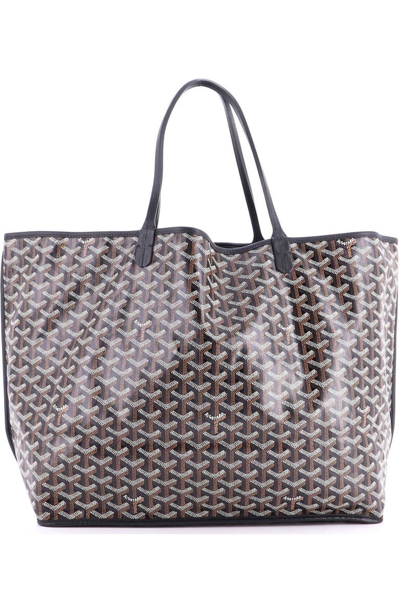 Pre-Owned Goyard Anjou Reversible Tote Coated Canvas PM, Alternate, color, Black