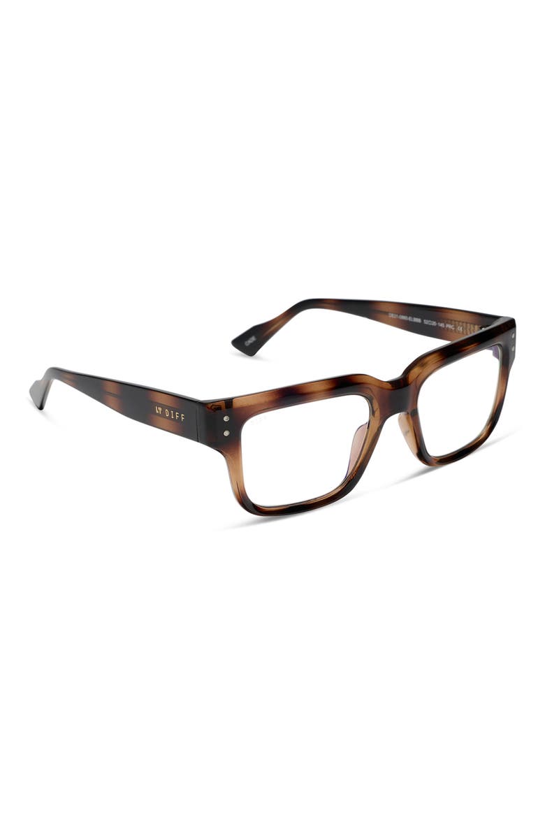 Cade 52mm Square Blue Light Blocking Glasses, Alternate, color, DARK ELM TORTOISE BLUE LIGHT