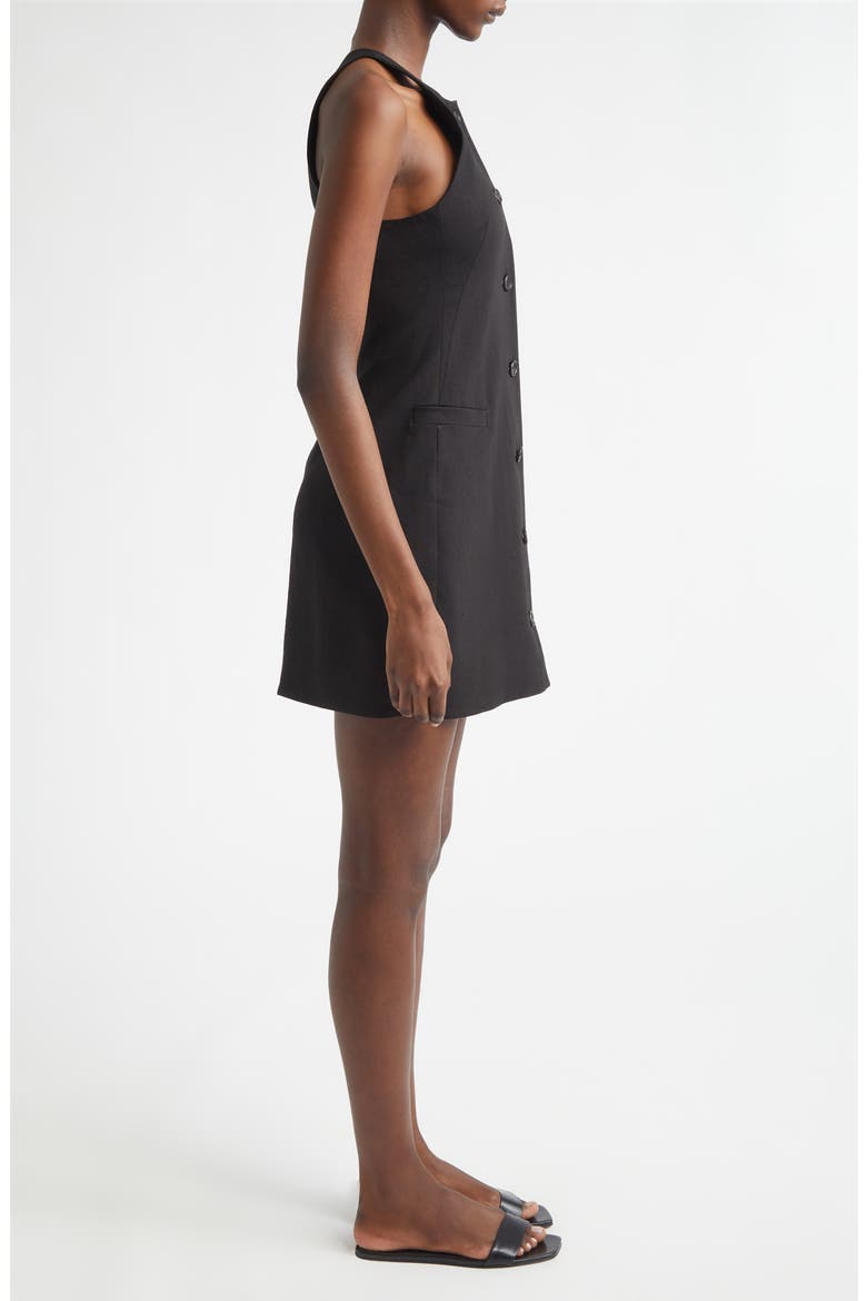 Suri Linen Blend Minidress, Alternate, color, BLACK