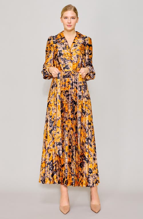 Melloday Print Maxi Shirtdress In Multi