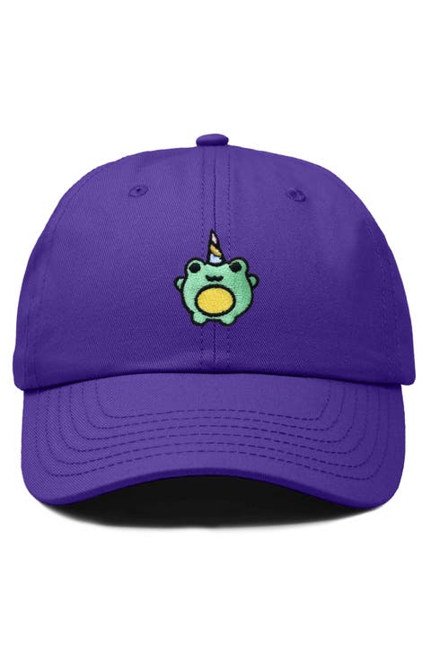 Froggy Unicorn Embroidered Cap