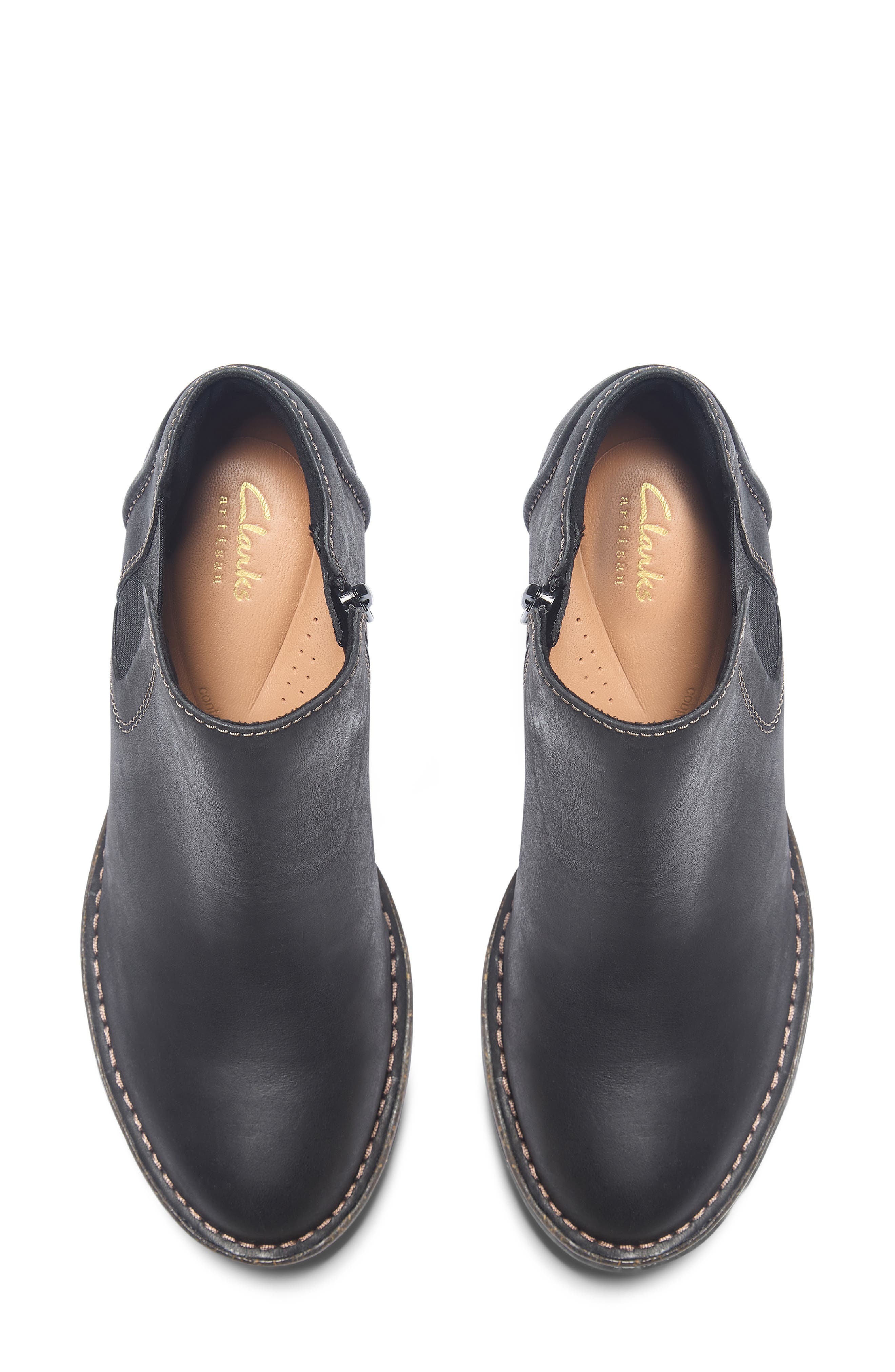 Clarks<sup>®</sup> Kastela Ankle Bootie, Alternate, color, Black Leather