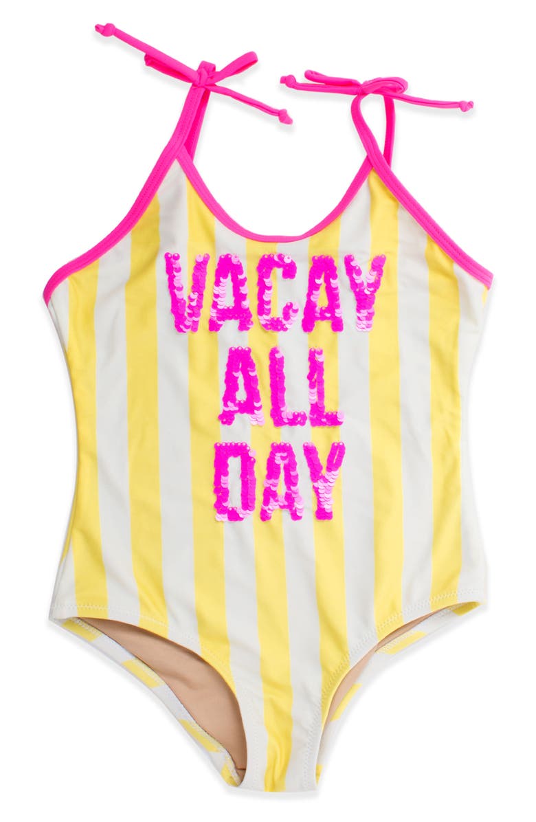 Shade Critters Reversible Sequin One-Piece Swimsuit, Main, color,