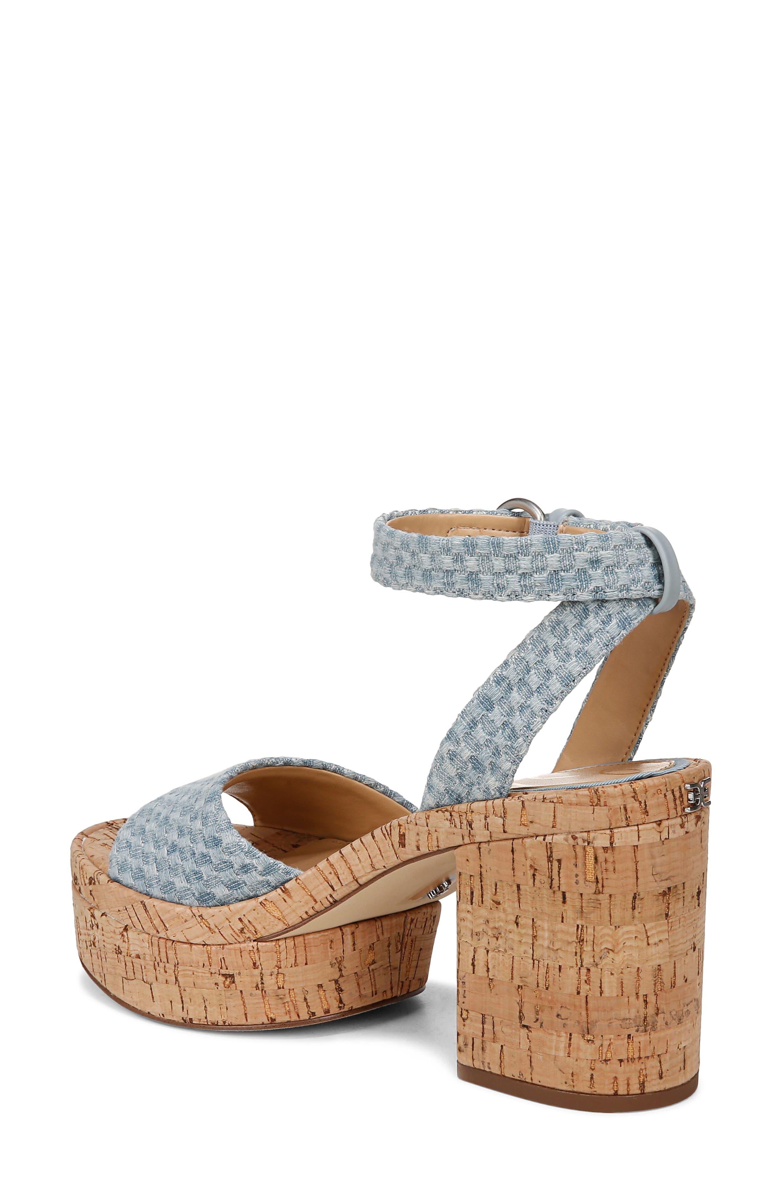 Immie Ankle Strap Platform Wedge Sandal, Alternate, color, MONTROSE BLUE