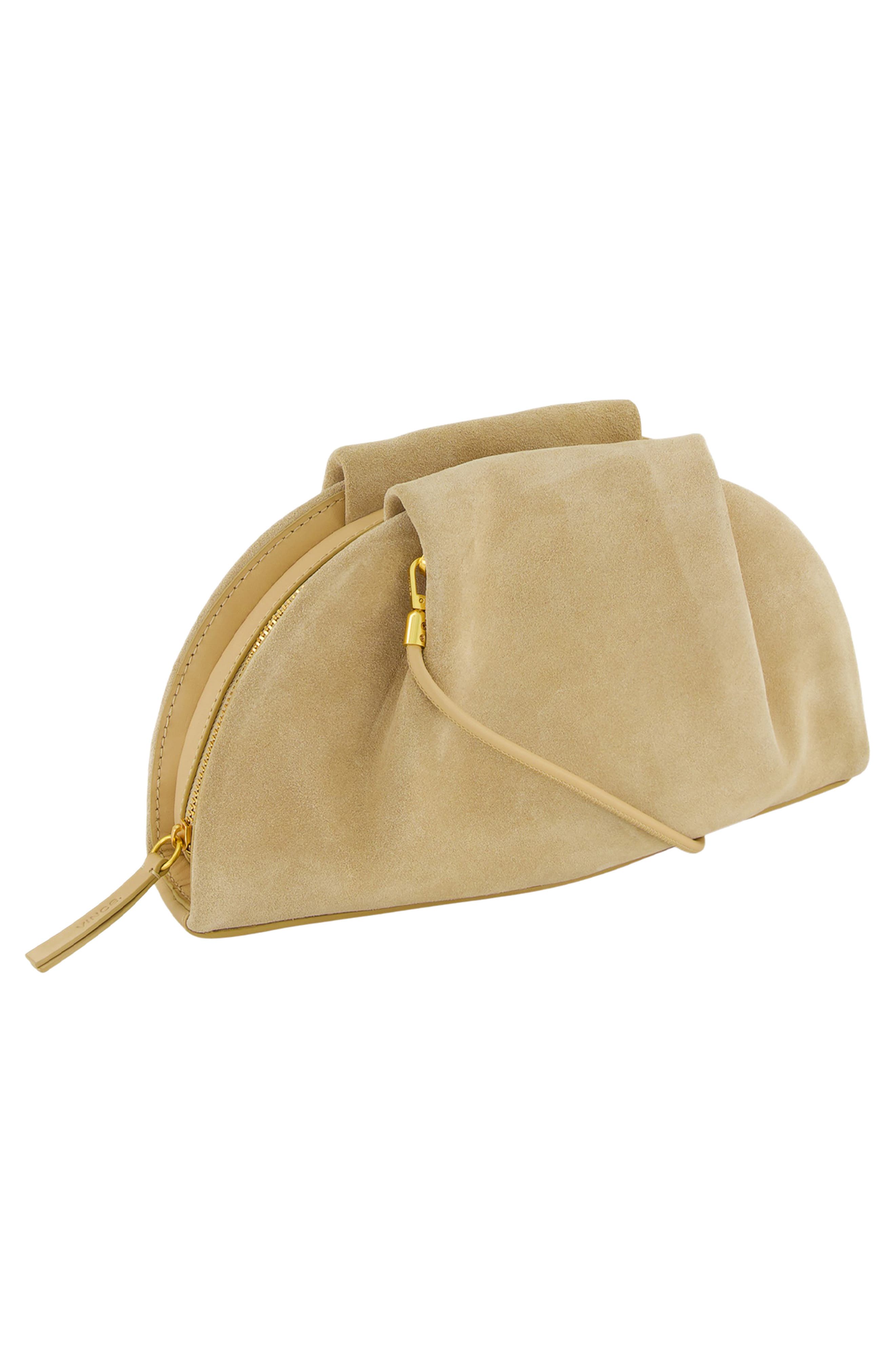 Vince Ava Suede Clutch, Alternate, color, Maiz