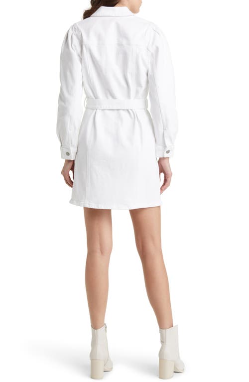 Rails The Griffith Denim Button-front Mini Dress In White