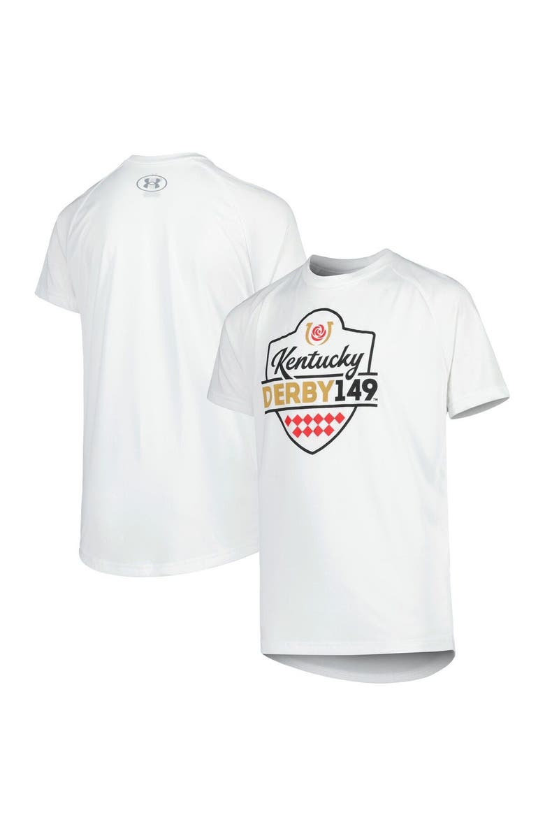Under Armour Youth Under Armour White Kentucky Derby 149 Tech Raglan T-Shirt, Main, color,